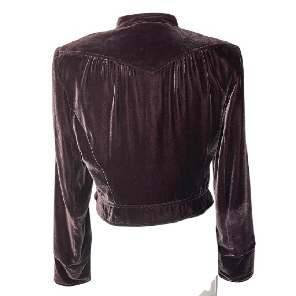 S & D Elegant Velvet Jacket in Rich Purple Sz L - Picture 2 of 4